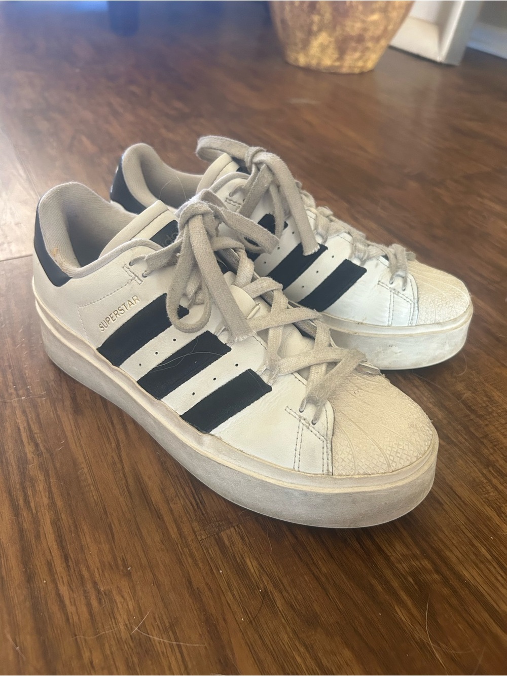 adidas White and Black Low-Top Sneakers